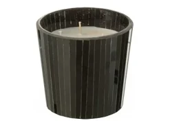 J-Line Vela perfumada de 35 horas en tarro de vidrio de 12x12x11.5 cm Negro Clearance