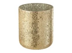 J-Line Vela perfumada de 120 horas en un frasco de vidrio de 20x20x25 cm Dorado