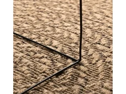 Garden Furniture Veno Alfombra ZIZUR apariencia de yute interior y exterior 120x170cm Marru00f3n New