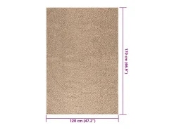 Garden Furniture Veno Alfombra ZIZUR apariencia de yute interior y exterior 120x170cm Marru00f3n New