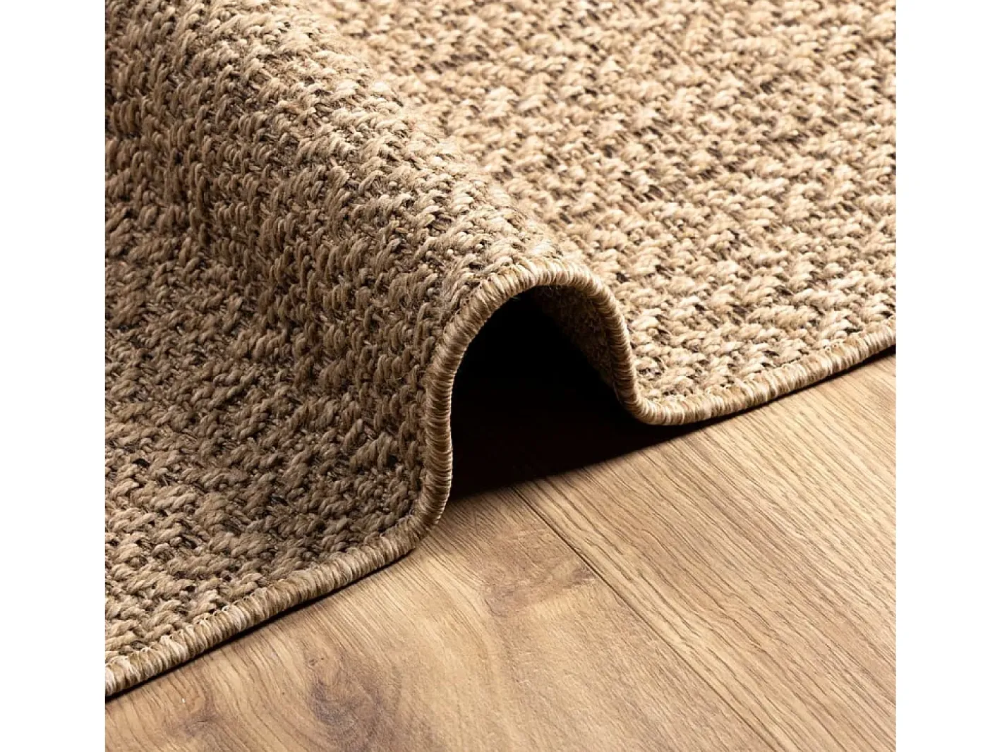Outlet Garden Furniture Veno Alfombra ZIZUR apariencia de yute interior y exterior 80x150 cm Marru00f3n