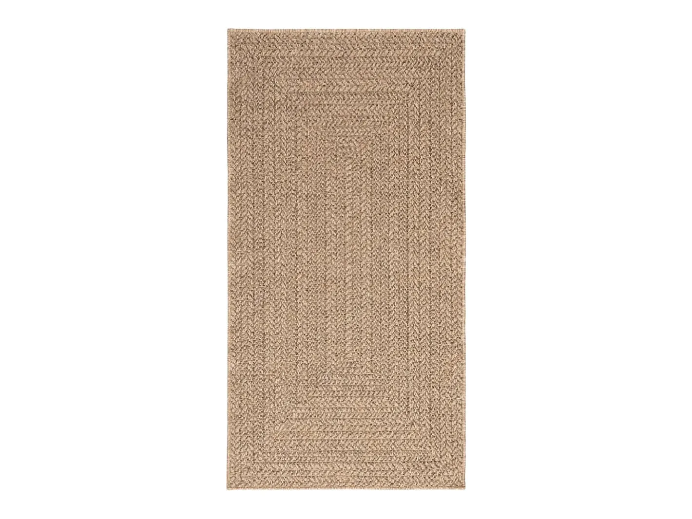 Outlet Garden Furniture Veno Alfombra ZIZUR apariencia de yute interior y exterior 80x150 cm Marru00f3n