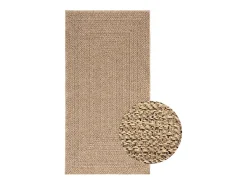 Outlet Garden Furniture Veno Alfombra ZIZUR apariencia de yute interior y exterior 80x150 cm Marru00f3n