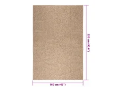 Garden Furniture Alfombra De Salón-Veno Alfombra ZIZUR apariencia de yute interior y exterior 160x230 cm Marru00f3n
