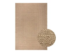 Garden Furniture Veno Alfombra ZIZUR apariencia de yute interior y exterior 200x290cm Marru00f3n Best