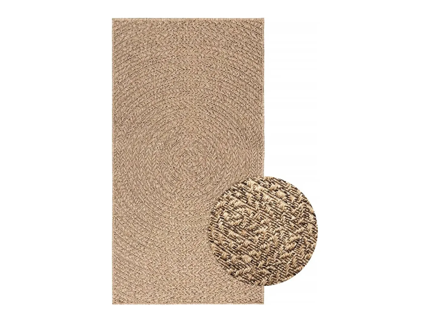 Garden Furniture Veno Alfombra ZIZUR apariencia de yute interior y exterior 80x150 cm Marru00f3n Sale