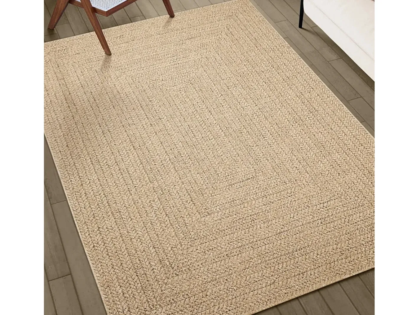 Garden Furniture Alfombra De Salón-Veno Alfombra ZIZUR apariencia de yute interior y exterior 60x110 cm Marru00f3n