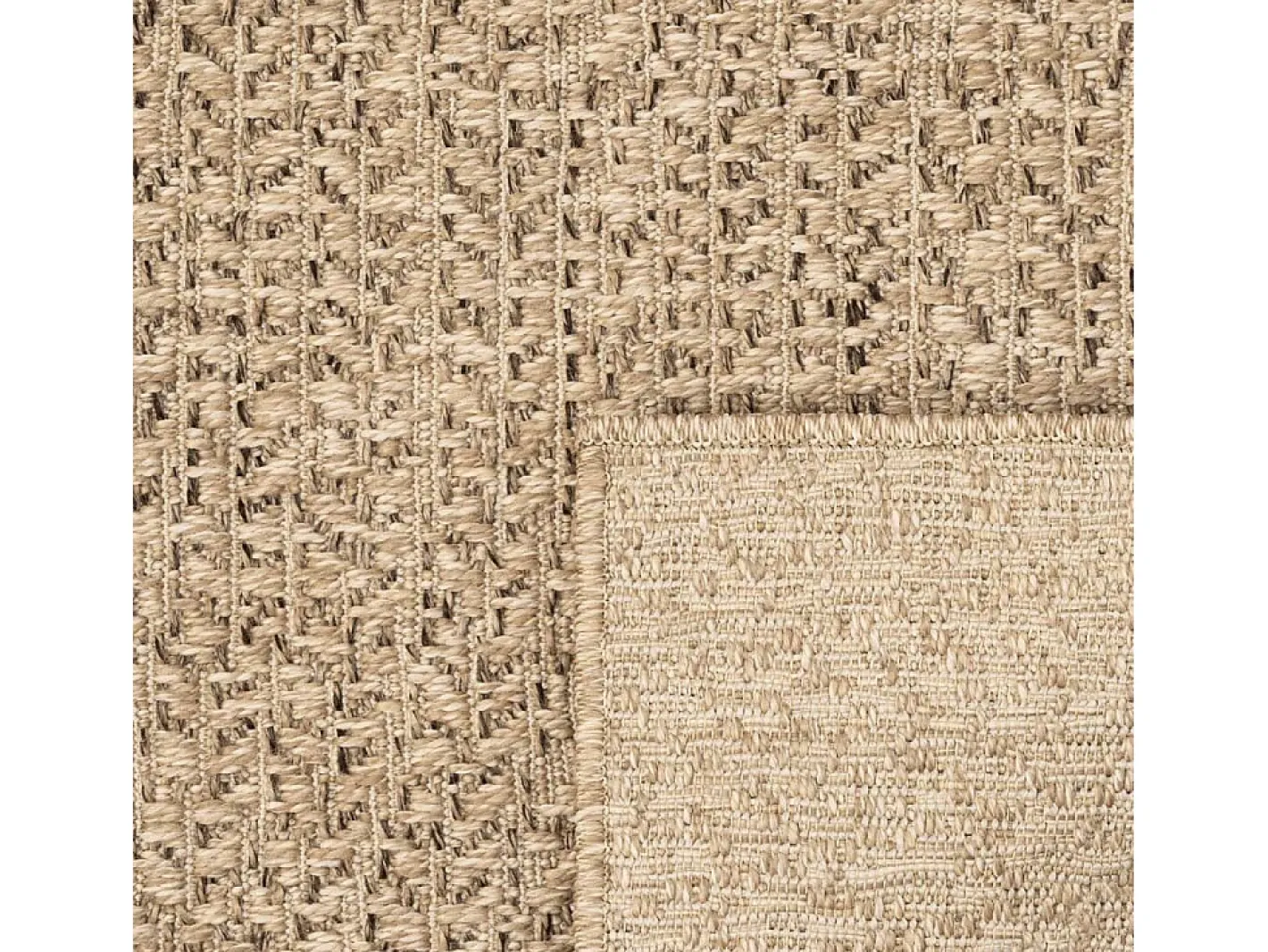 Garden Furniture Veno Alfombra ZIZUR apariencia de yute interior y exterior 60x110 cm Marru00f3n Outlet