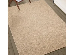 Garden Furniture Veno Alfombra ZIZUR apariencia de yute interior y exterior 60x110 cm Marru00f3n Outlet