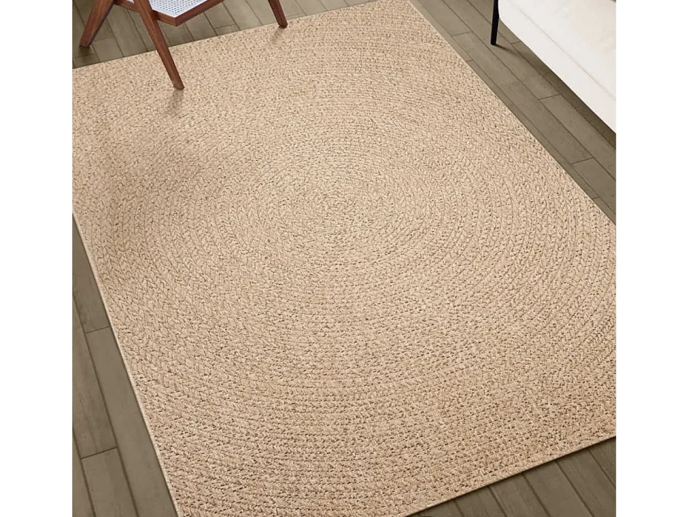Garden Furniture Veno Alfombra ZIZUR apariencia de yute interior y exterior 60x110 cm Marru00f3n Outlet