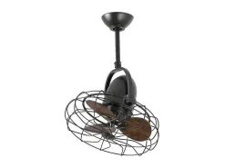 AKUNADECOR Plafón-Ventilador Ac Keiki Marron Controlador Pared 3 Velocidades Faro Marru00f3n