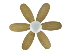 AKUNADECOR Plafón-Ventilador Dc Alves E27 Control Remoto Y Temporizador Blanco
