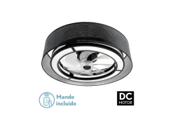 AKUNADECOR Ventilador Dc Anastasia Led 3 Temperaturas Mando Distancia Negro Sale