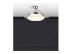 AKUNADECOR Ventilador Dc Biliku Niquel Led 72w Memoria De Color Y Temporizador Plateado