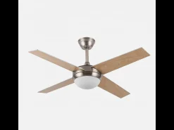AKUNADECOR Ventilador Dc Ciro Niquel Haya E27 Con Mando A Distancia Plateado