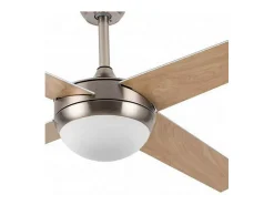 AKUNADECOR Ventilador Dc Ciro Niquel Haya E27 Con Mando A Distancia Plateado