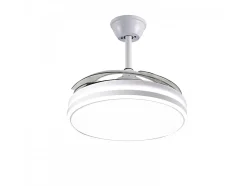 Best AKUNADECOR Ventilador Dc Led Asgard 4 Aspas Led Integrado Y Memoria Color Blanco