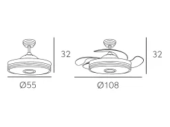 AKUNADECOR Ventilador Dc Matanuska Niquel Con Altavoz Y Conectividad Bluetooth Plateado Outlet