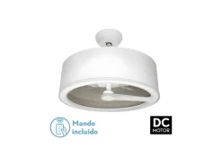 Best AKUNADECOR Ventilador Dc Tatiana Gris Led Integrado 3temperaturas Mando Distancia Blanco