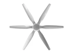 AKUNADECOR Ventilador Extragrande Dc Otto Led Memoria De Color Y Temporizador Apagado Blanco