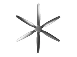 AKUNADECOR Ventilador Extragrande Dc Otto Niquel Led Memoria De Color Y Temporizador Apagado Plateado