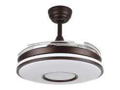Outlet AKUNADECOR Ventilador Marron Modelo Dani L Motor Dc Y Led Integrado Marru00f3n