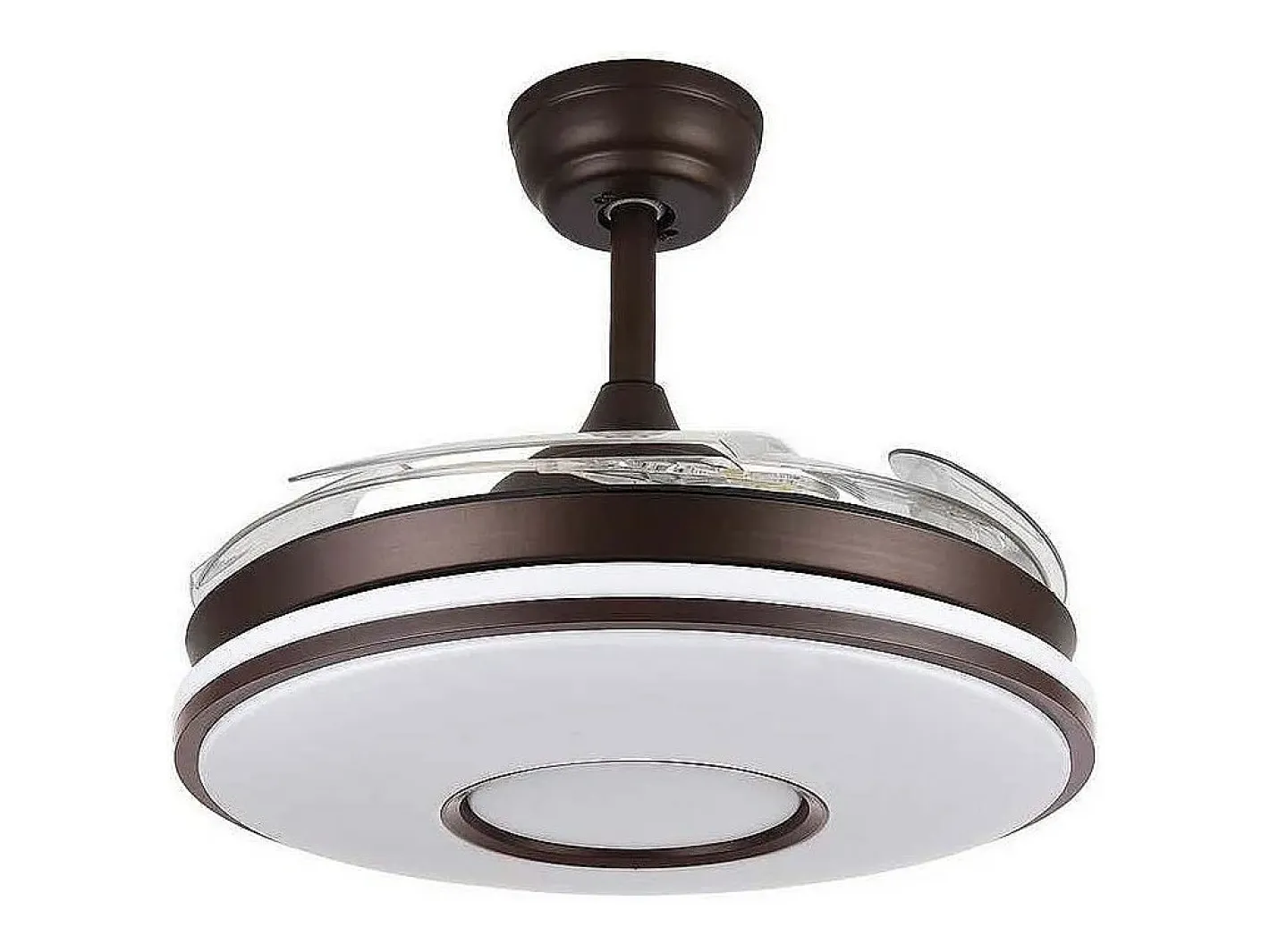 Outlet AKUNADECOR Ventilador Marron Modelo Dani L Motor Dc Y Led Integrado Marru00f3n