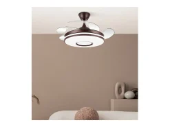 Outlet AKUNADECOR Ventilador Marron Modelo Dani L Motor Dc Y Led Integrado Marru00f3n