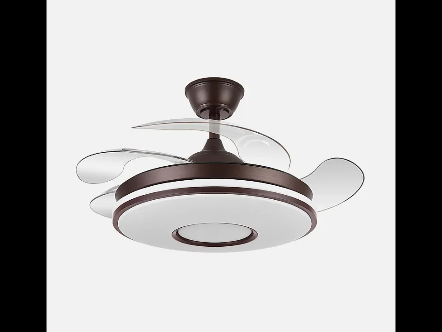 Outlet AKUNADECOR Ventilador Marron Modelo Dani L Motor Dc Y Led Integrado Marru00f3n