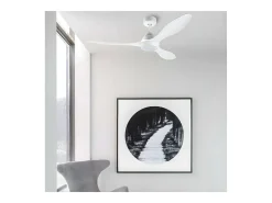 AKUNADECOR Ventilador Modelo Polaris Led Con Motor Dc Acabado Blanco Outlet