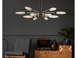 Sale Maytoni Ventura Lámpara Colgante de Techo Oro Mate, 12 Luces, G9 Dorado