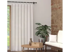 New Soleil d'ocre Visillo anudado de algodón 135x250 cm PANAMA , por Blanco