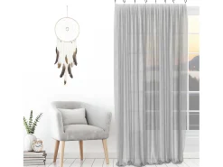 Soleil d'ocre Ropa De Casa-Visillo con anillos 135x250 cm SPIRIT white Blanco
