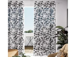 Soleil d'ocre Ropa De Casa-Visillo con ojales de algodón 135x250 cm MAYLINE Blanco