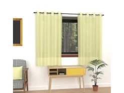 Soleil d'ocre Ropa De Casa-Visillo con ojales 135x180 cm ALIX lima Verde
