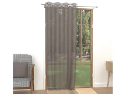 Soleil d'ocre Ropa De Casa-Visillo con ojales 135x250 cm ALIX mocha Marru00f3n