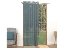Soleil d'ocre Visillo con ojales 135x250 cm Celadón Alix Azul