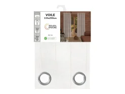 Soleil d'ocre Visillo con ojales 135x250 cm CALI, por Blanco Clearance