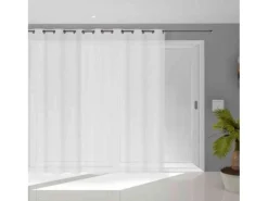 Soleil d'ocre Ropa De Casa-Visillo con ojales 280x250 cm DOLLY , por Blanco