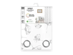 Soleil d'ocre Ropa De Casa-Visillo con ojales 135x250 cm KYOTO, por Blanco