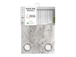 Soleil d'ocre Ropa De Casa-Visillo con ojales 280x250 cm OSAKA, por Blanco