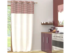 Soleil d'ocre Ropa De Casa-Visillo con ojales 135x250 cm PAULETTE, por Blanco