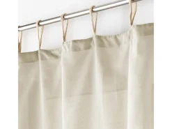 Douceur d'intérieur Visillo con presillas liso Beige Discount