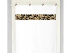 Soleil d'ocre Visillo de puerta ventana de algodón 70x200 cm MAYLINE Blanco Hot