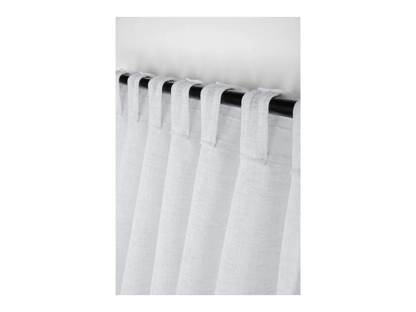Visillo liso con presillas disimuladas Blanco Outlet