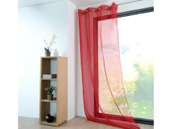 Clearance Visillo liso ligero con 16 colores Rojo
