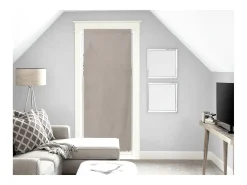 New Soleil d'ocre Visillo para puerta de ventana francesa de algodón 70x200 cm PANAMA taupe, por Topo