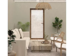 Soleil d'ocre Ropa De Casa-Visillo para puerta ventana 90x200 cm CELIA taupe, por Topo