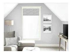 Soleil d'ocre Visillo para ventana algodón puro 60x120 cm VINTAGE Gris Discount