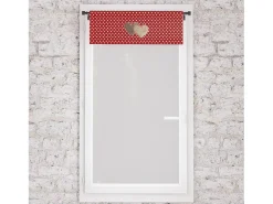 Soleil d'ocre Ropa De Casa-Visillo para ventana puro algodón 60x120 cm LOVE Rojo